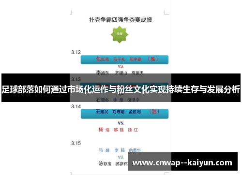 足球部落如何通过市场化运作与粉丝文化实现持续生存与发展分析